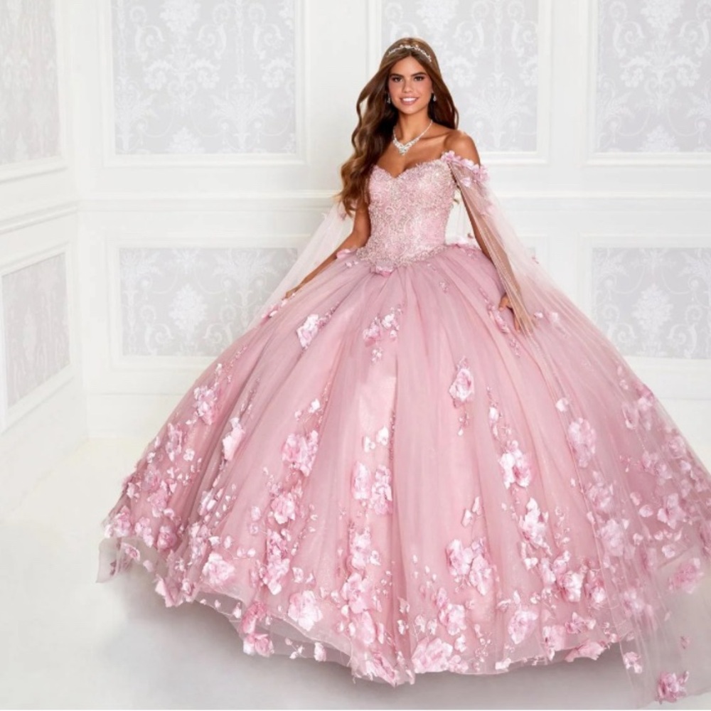 light pink floral Quinceanera/ Prom/Gala dress